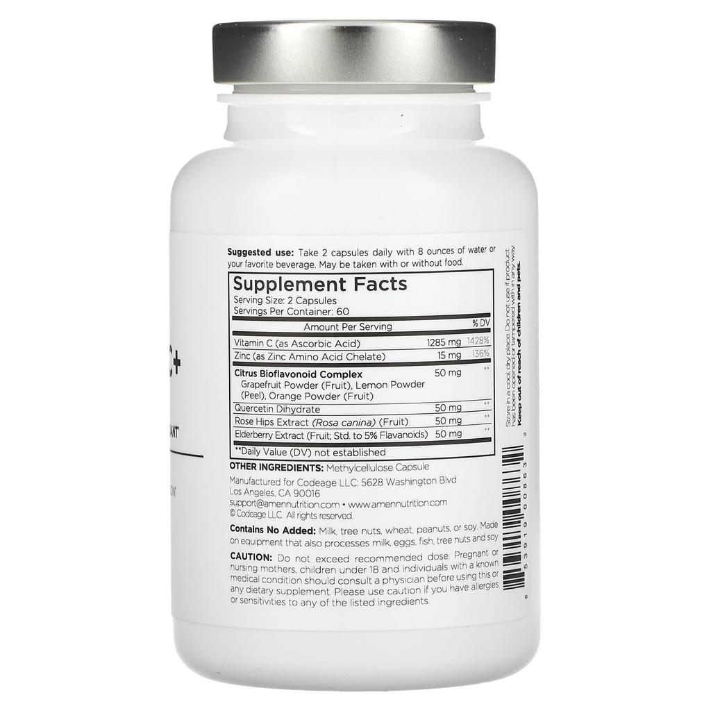 Vitamin C+, Veggie Capsules 120 Tablets