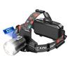 USB Rechargeable LED Headlamp with 5 Main LED 4 Digital High Powerful LED Headlamp with Helmet Lamp with Replaceable Large Capacity Ideal for Night