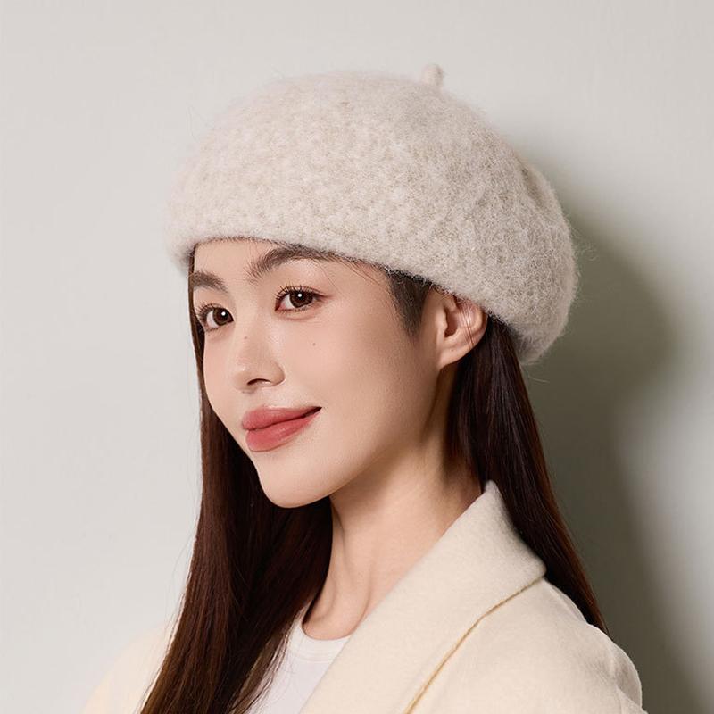 Кашетовый берет Женская осенне-зимняя теплая вязаная шапка Шапка художника