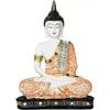 Статуя сидящего Будды из полирезины, экспонат для домашнего декора, украшения, подарка, подарочных товаров 1 фото (ЧЕРНЫЙ розовый), религиозный