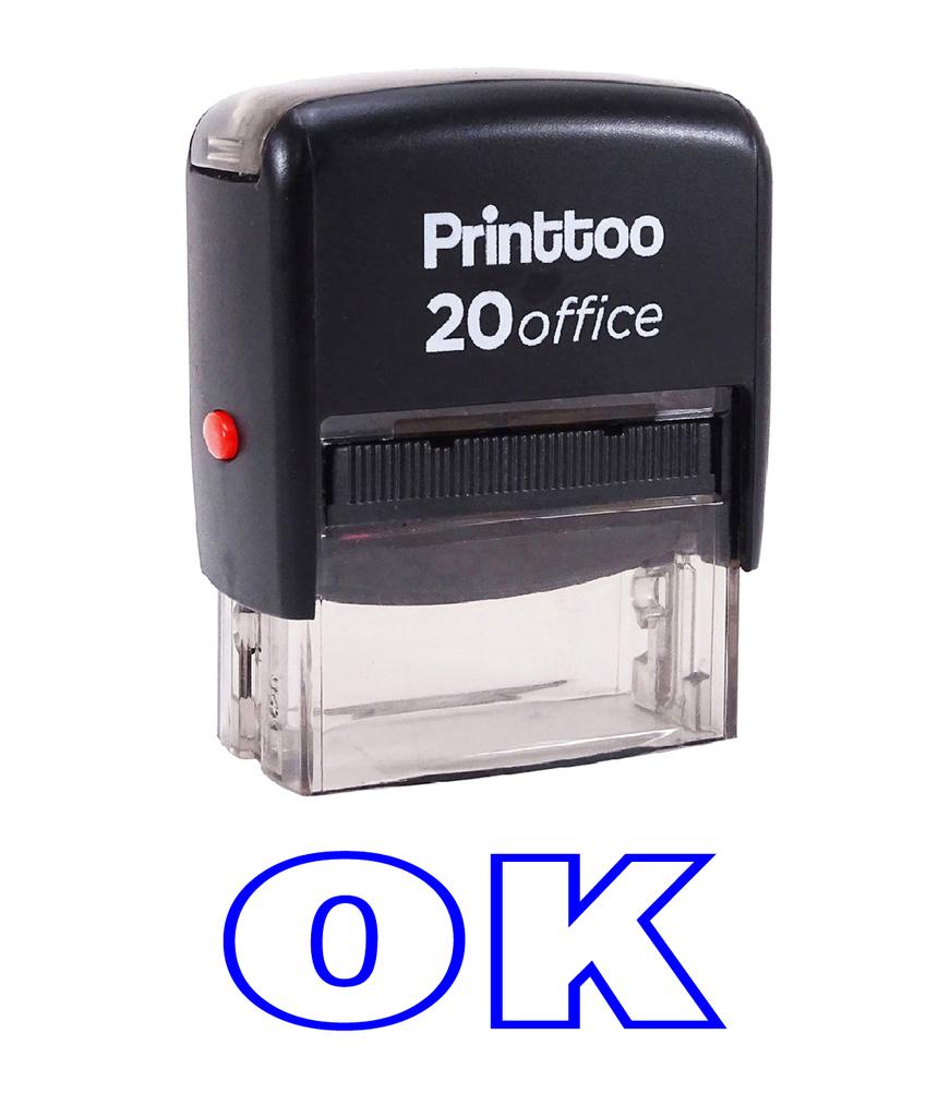 Printtoo Rubber Stamp Office Stationary OUT Self Inking Custom Stamp-Black