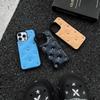 Крутой черный кожаный 3D чехол-звезда для телефона с ремешком для iPhone 14/15/16 Pro/Pro Max