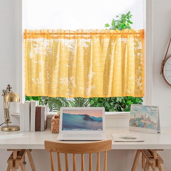 Короткая занавеска Yousheng с воздушным дренажем, устойчивая к разрывам, не выцветающая, простая в установке, полупрозрачная перегородка, оконная сетка, кухонные принадлежности