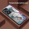 Геометрический узор для Oppo A79 5G 58 78 74 60 4G Reno 11F Realme GT 6 11 Note 50 10 C55 X2 Закаленное стекло Черный чехол для телефона