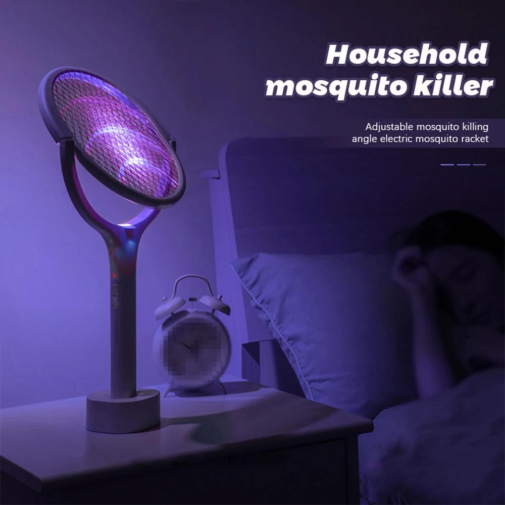 3500V 5 In1 Mosquito Killer Lamp Multicunctional Angle Adjustable Bug Zapper Electric USB Rechargeable Mosquito Fly Bat Swatter