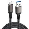 Popolier 5m Cable Data 60W Fast To Compatible with Devices for and Game Consoles USB-C & USB-A 3.1 (Gen2) [10Gbps Transfer/3A Charging] USB-A USB-C