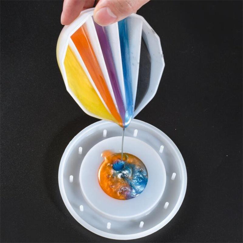 Силиконовые чашки для смешивания эпоксидной смолы, мерный стаканчик для распределения, DIY инструменты для эпоксидной смолы, изготовление ювелирных изделий, ремесло