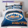 Постельное белье с узором New York Mets Комплект Пододеяльник Наволочка Домашний Декор Подарок (1 пододеяльник + 2 наволочки, без наполнителя)