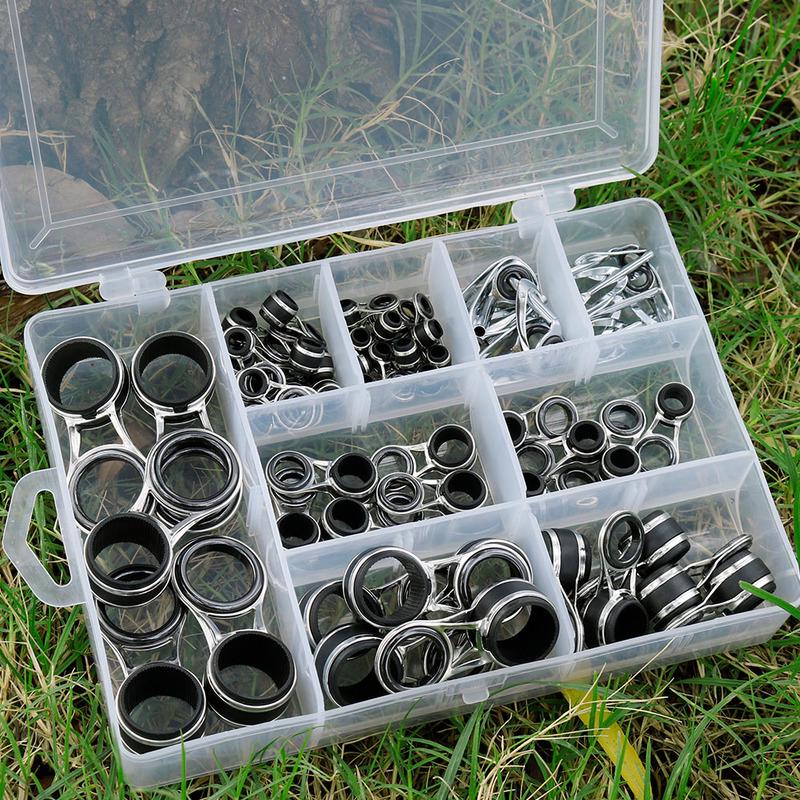 55 шт./лот, направляющие кольца для удочки, ремонтный комплект для наконечника удочки, кольца для глаз, аксессуары Peche, рыболовные снасти