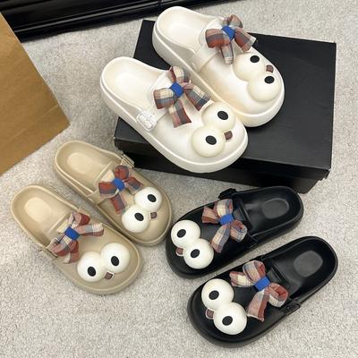 Милые могут носить пару тапочек для женщин 2025 лето новые модные универсальные мягкая подошва удобные тапочки с закрытым носком для женщин