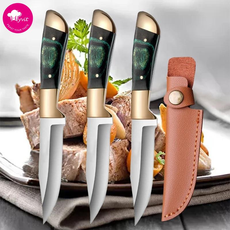 "The Inner Mongolia Hand Knife for Meat and Fruit Is Sharp, Versatile, and Ideal for Use At Home and Outdoors."