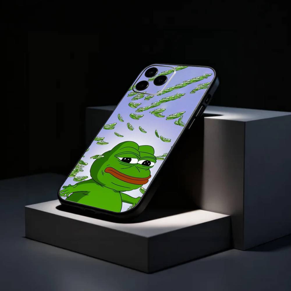 P-Pepe the Frog Phone Case Silicone Soft For IPhone 17 16 15 14 13 12 11 X XR Plus Pro Max Plus