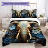 1PC Elephant Theme Bedding Quilt Set Quilt Cover Pillowcase Home Decoration Birthday Gift (1 * duvet cover + 2 * pillowcase, without core)A15