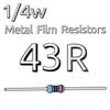 200 шт. 1/4 Вт металлопленочный резистор 33R Ом 36 39 43 47 51 56 62 68 75 82 91 100 120 150 180 200 220 240 270R Ом Ом 1% допуск Perintang WATT
