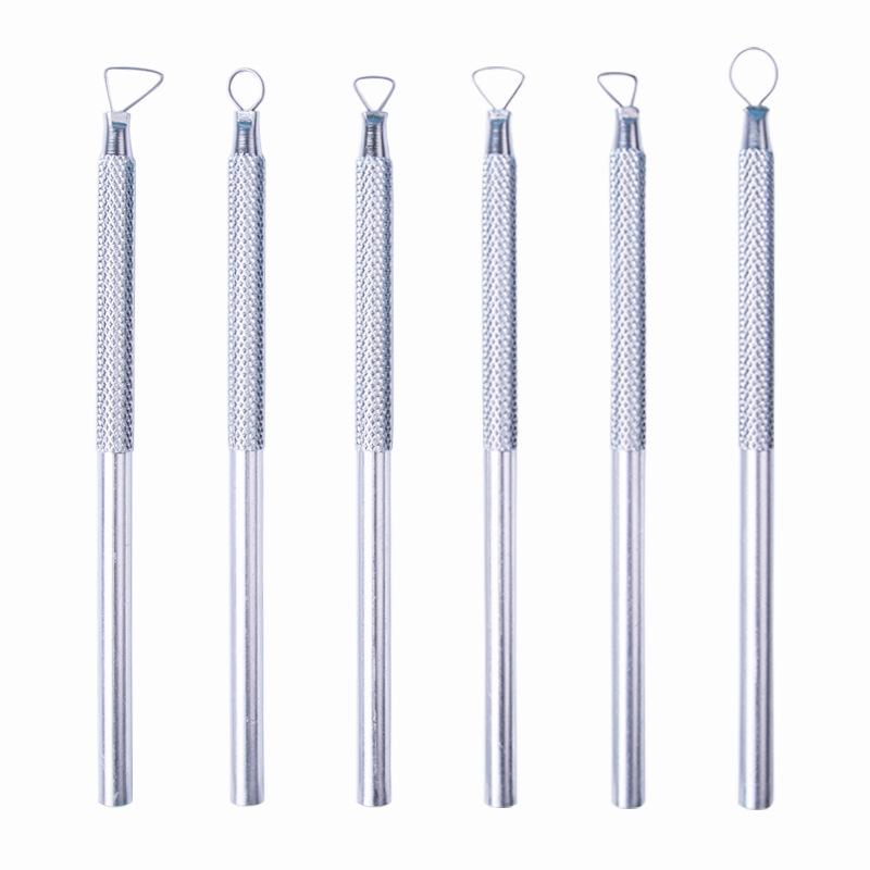 Non-Slip Aluminum Rod Carving Tool Set for Clay and Pottery - 6 Pieces