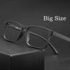 Fashionable Ultra-Light Flexible TR90 Eyewear Women Comfortable Big Size Square Optical Prescription Glasses Frame Men