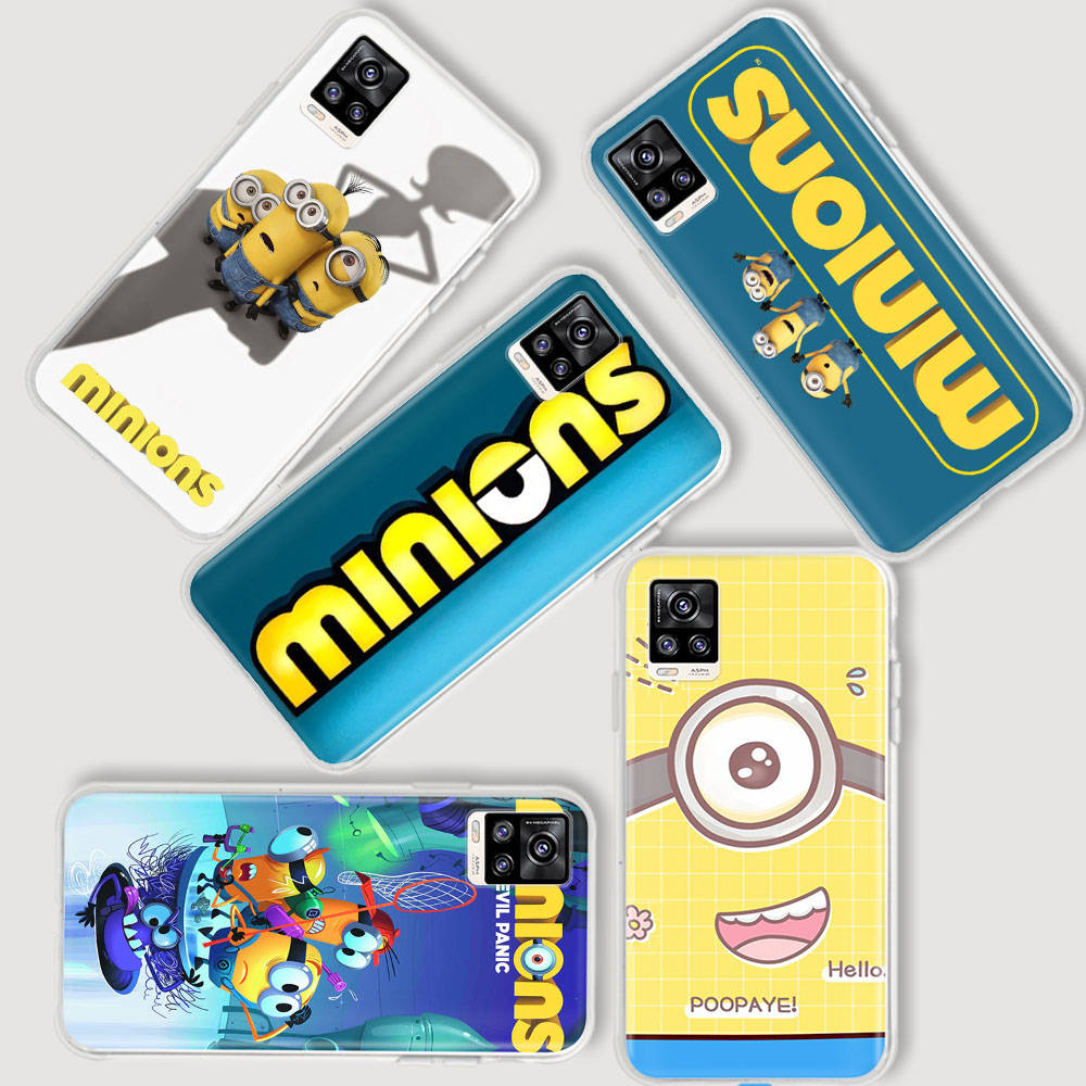 AM26 Забавный Миньоны Прозрачный чехол для Samsung A04 A14 A23 A34 A54 M23 M33 M52 M53 Realme 10 9 C30S C35 C55 VIVO Y02 Y21 Y33S Y51 X80 V25 Чехол