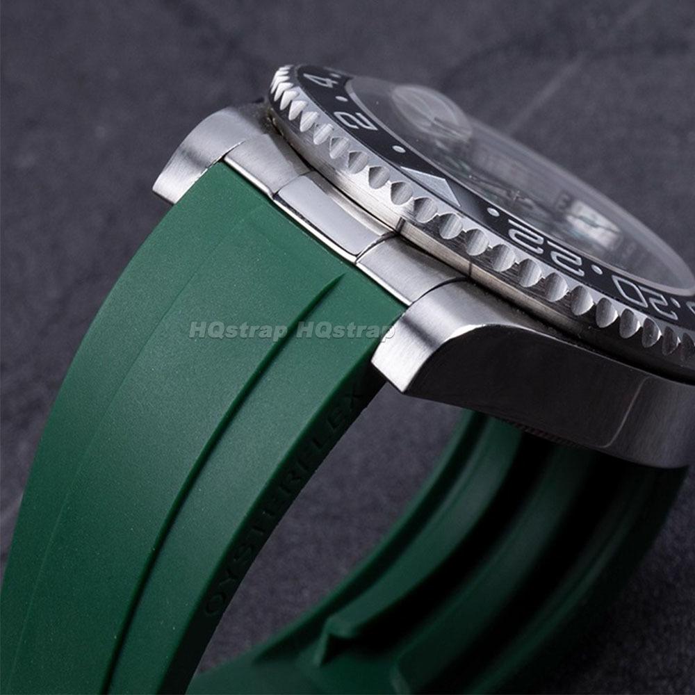 20 мм 21 мм Сплошной изогнутый ушко для ремешка Rolex Submariner для Водного призрака для Daytona Резиновый ремешок Бесшовное соединение 2 шт.