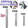 2PC 4/6/8 Inch 1/4" 3/8" LP Chain Saw & Quide Plate for Electric Chainsaw
