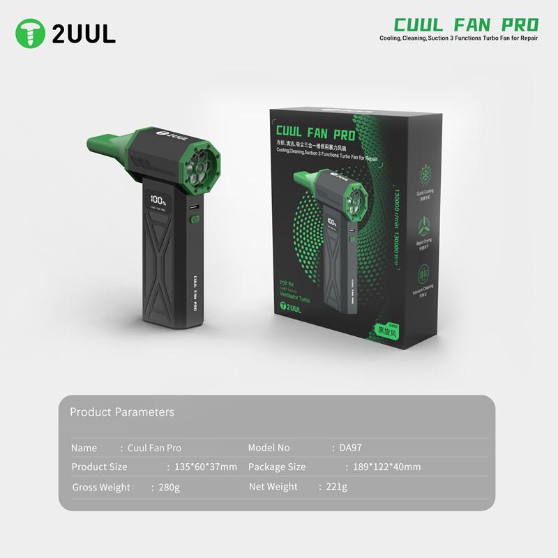 2UUL DA97 DA970 130000rpm Cuul Fan Pro Electric Air Duster for Mobile Phone Maintenance Quick Cooling Rapid Drying Cleaning Tool
