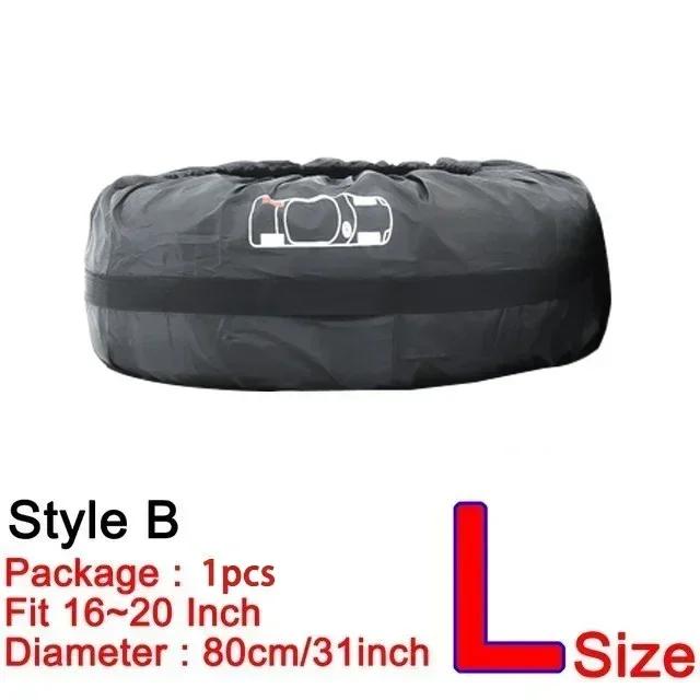 AD Universal 4Pcs Spare Tire Cover Case Polyester Car Tyre Storage Bags Automobile Tyre Accessories Auto Vehicle Wheel Protector