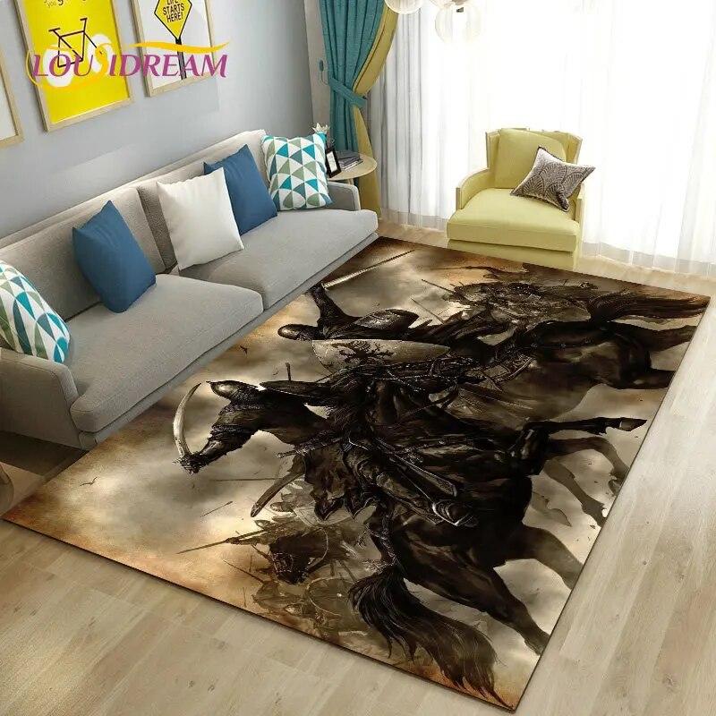 Коврик для игровой зоны Knight Templar Cavalier Crusaders, большой ковер для гостиной, спальни, дивана, коврик для кухни, нескользящий напольный коврик