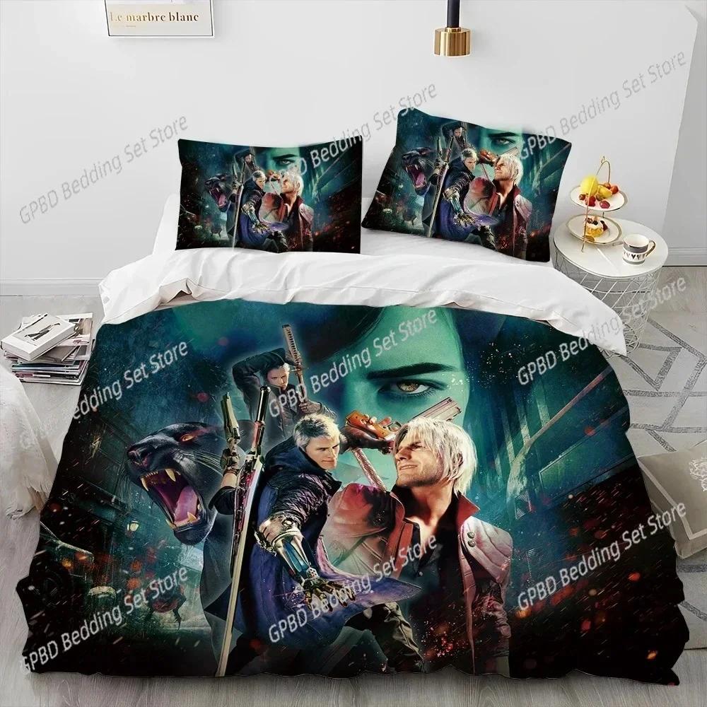 Игровой D-Devil May Cry DMC Геймер 3D Комплект постельного белья Пододеяльник Наволочки Односпальный Twin Full Queen King Размер Домашний Декор Одеяло Подарок Мальчикам