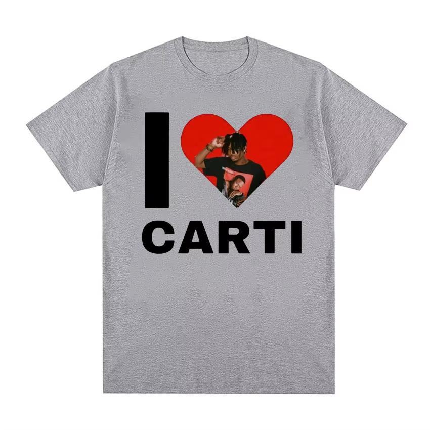 Я люблю Playboi Carti Рэпер Графическая футболка Мужчины Женщины Харадзюку Y2k Футболка с коротким рукавом Мужская Оверсайз Футболка Уличная одежда