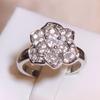 Классическое кольцо для женщин, модное кольцо с цветком AAAA, блестящие ювелирные изделия из циркона, вечерние свадебные украшения для женщин, кольцо с цветочным принтом, обручальное кольцо высокого качества