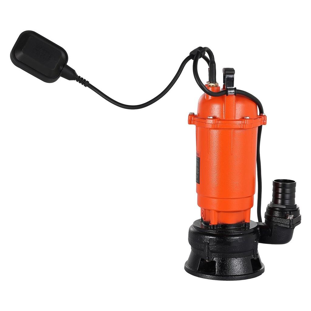 1500W Submersible Trash Pump, 21000 L/H, Cast Iron Submersible Sump Sewage Pump with Automatic Float Switch, 18M Max Lift, Draining Dirty Clean Water,