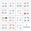 15 листов блестящих водостойких временных татуировок Dreamy Butterfly, долговечные водостойкие реалистичные поддельные татуировки, наклейки на палец