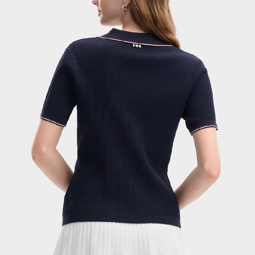 Fila Повседневный трикотажный топ с коротким рукавом Heritage, приталенный, женский, F11W638410F-DB