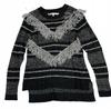 Rachel Roy Black Women's Striped Sweater S - Used