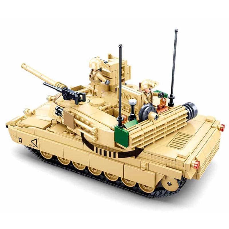 781 шт. B0892 Модель армейского танка M1A2 Sep V2 Abrams Строительный блок Детские кирпичики Игрушки Конструкторы Подарок