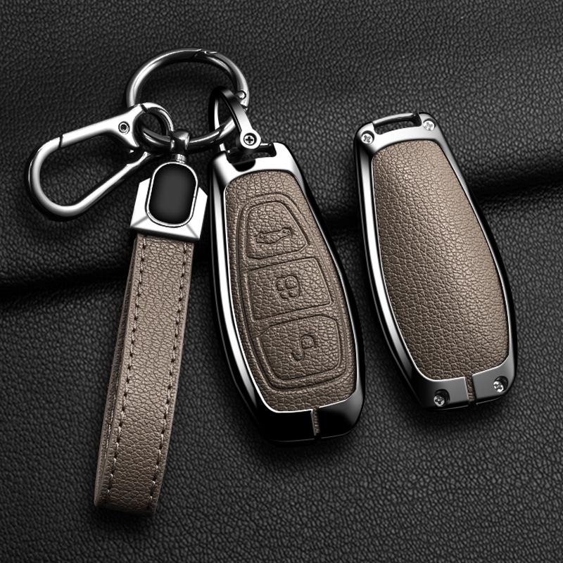Alloy Style Car Key Case Cover Shell Fob for Ford Fiesta Focus 3 4 MK3 MK4 Mondeo Ecosport Kuga Focus ST