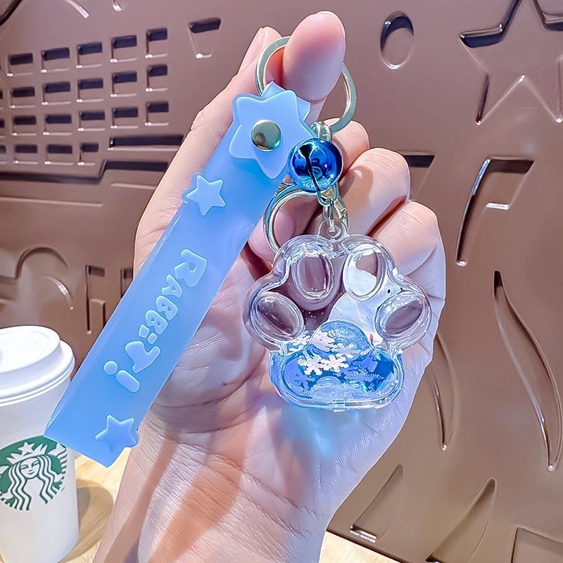 Брелок-подвеска «Белый медведь с маслом и зыбучим песком»: Милая мультяшная хрустальная подвеска для рюкзаков и многого другого