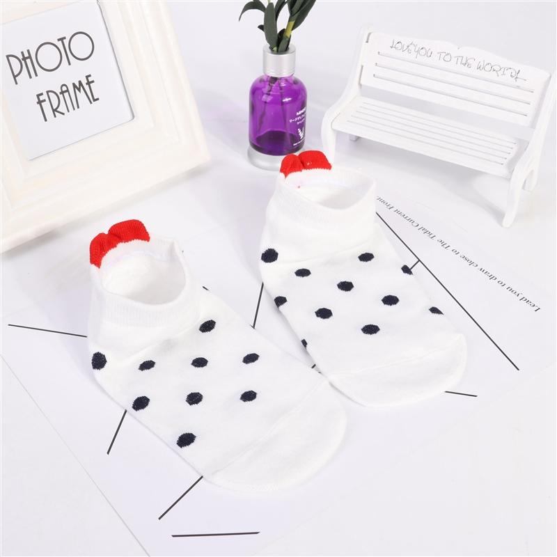 5 пар в лоте Хлопковые женские носки Женские Повседневные Носки-лодочки 3D Упаковка Мультяшные Харадзюку Кошка Милые Сердечки Невидимые Смешные Девичьи Набор Носков до Щиколотки