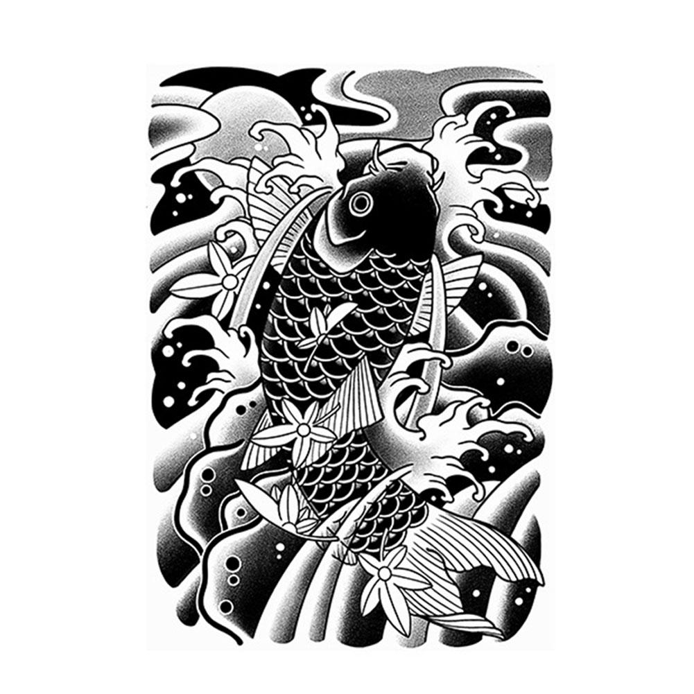 Цветок Рука Сок Тату Наклейка Полупостоянная Цветок Водонепроницаемый Карп Рука Нет Нет G4T7