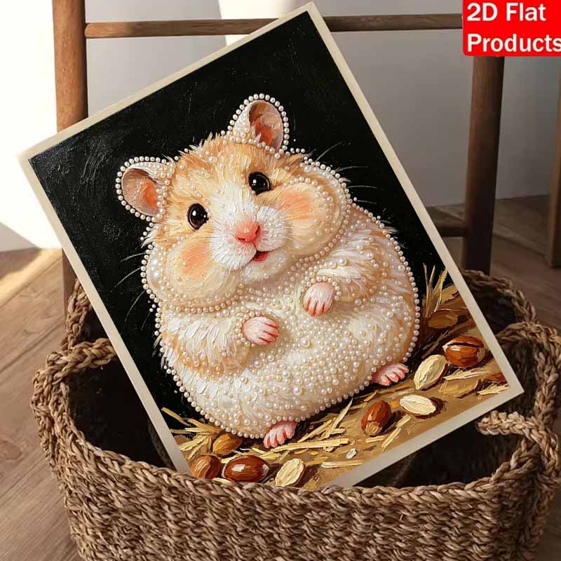 Pearl painting kit hamster painting art handmade diy home decoration painting