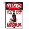 Putuo Decor Beware of Warning Vintage Tin Sign Plaque Metal Plate Guard Dog Signs Wall Art Posters for No Trespassing Farmhouse