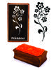 Printtoo Floral Vines Design Rectangular Wooden Rubber Stamp Block