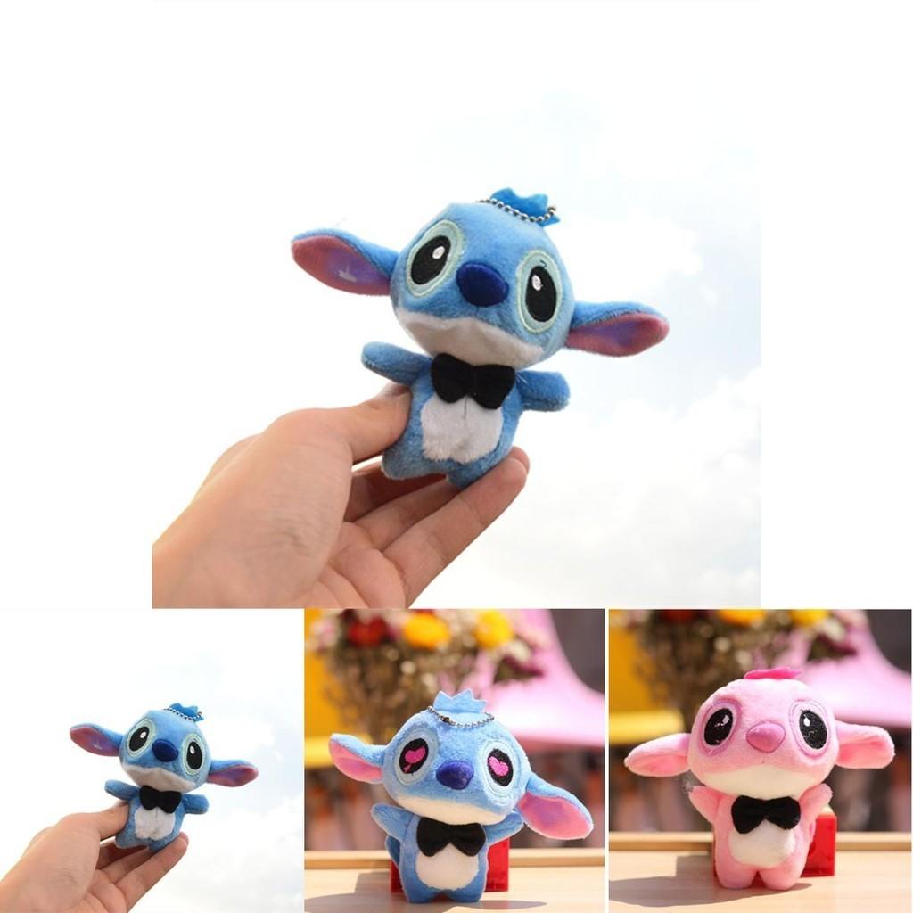Очаровательная мини-плюшевая игрушка Стич с мягким наполнителем из полипропиленового хлопка и милым брелоком