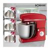 Robot pétrin multifonction 10l 1500w bomann km 6036 cb rouge