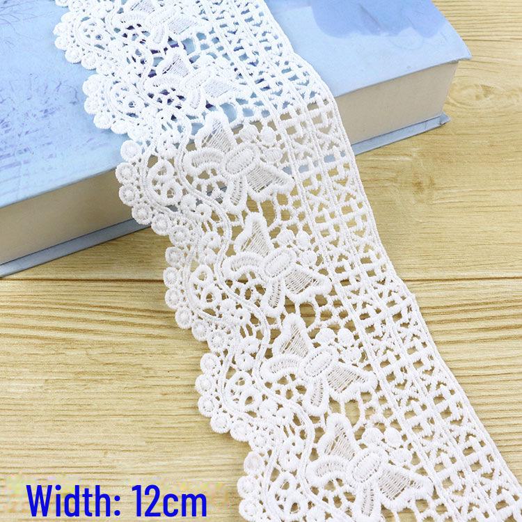 Черное водорастворимое вышитое кружево с мотивами бабочек для краев юбок и DIY проектов