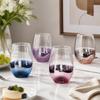 550ML Gradient Wine Glass Transparent Water Milk Mug Light Luxury Star Sky Cup Party