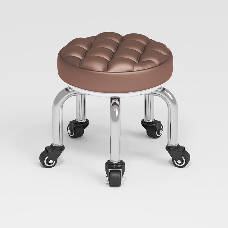 Бесшумный бытовой низкий табурет на колесах - Многоцелевой для переобувания, передвижения ребенка и уборки пола