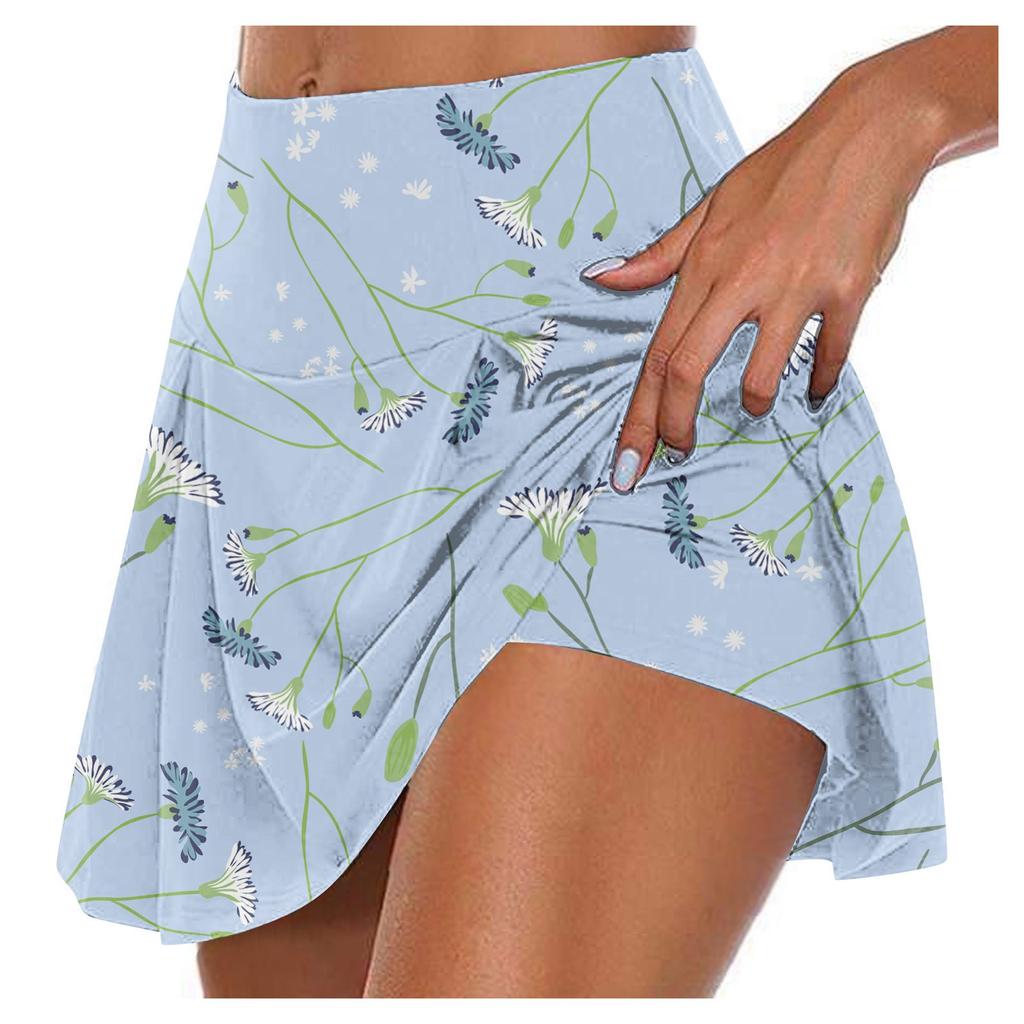 Женские спортивные эластичные плиссированные теннисные юбки для бега, йоги, внутренние шорты, эластичные спортивные шорты для гольфа