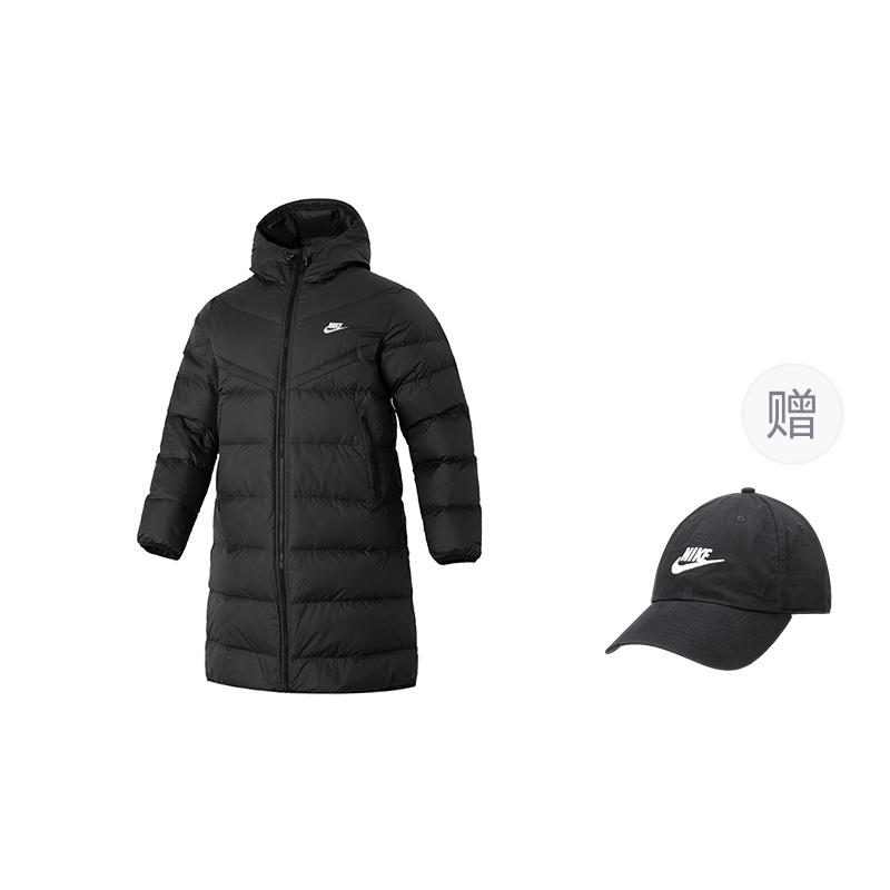 Nike Мужские пуховики с капюшоном Умеренно стеганый пуховик (унисекс) Пуховики FB8180 010