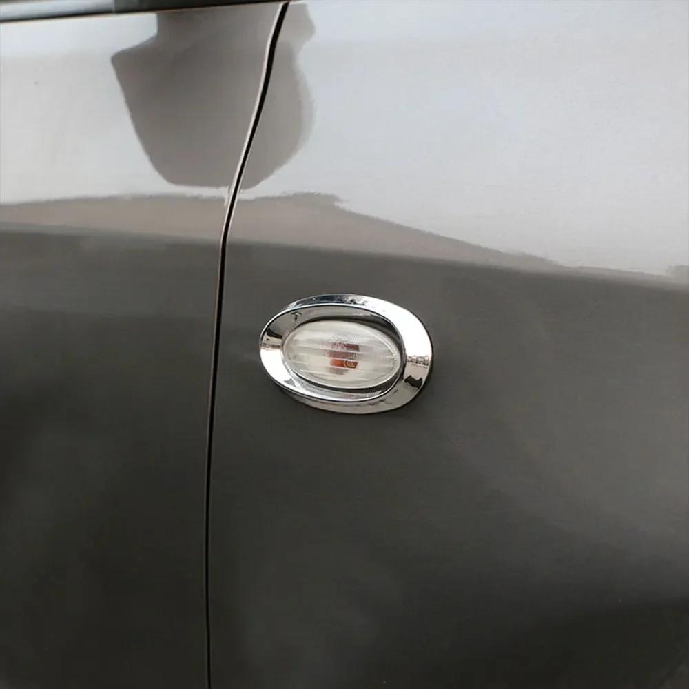 Для Nissan Qashqai Dualis J10 2010 2011 2012 2013 Крышка рамки лампы указателя поворота Боковой габаритный огонь Хромированная накладка Наклейка Автоаксессуары