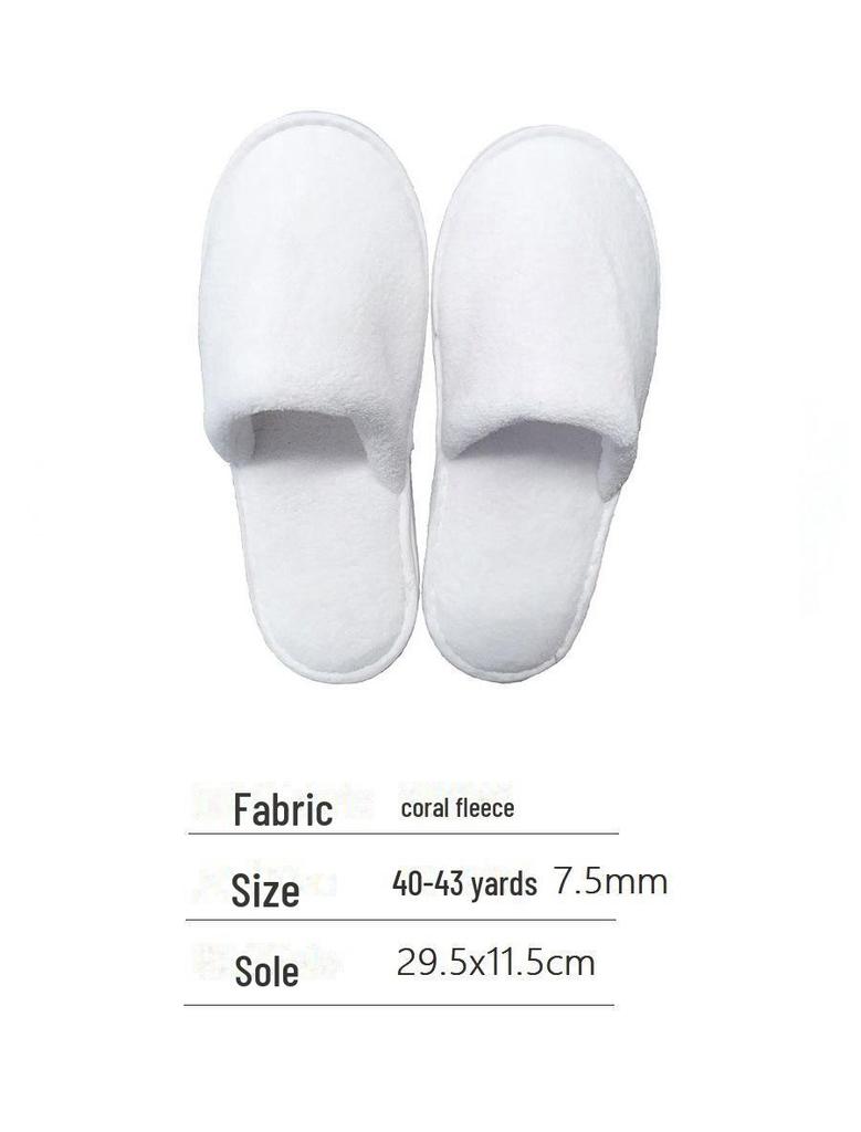 Luxury Disposable Slippers: Plush Coral Fleece, Non-Slip, Ideal for Home, Homestays, and Guest Comfort